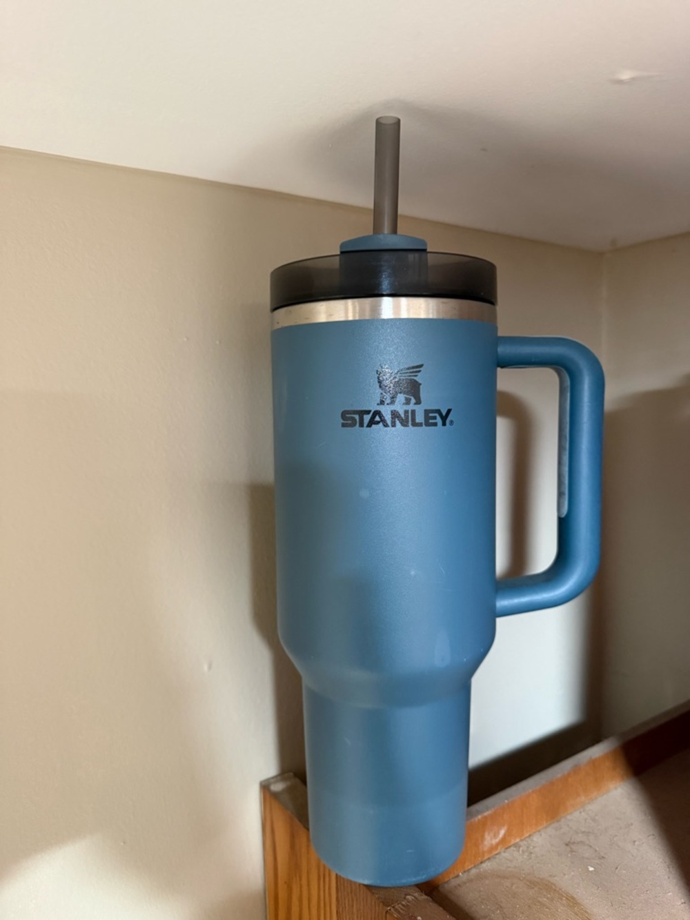 Stanley Teal Travel Tumbler with Handle and Straw
